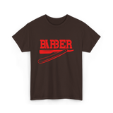 Barber Barbering Shaving Razor T-Shirt - Dark Chocolate