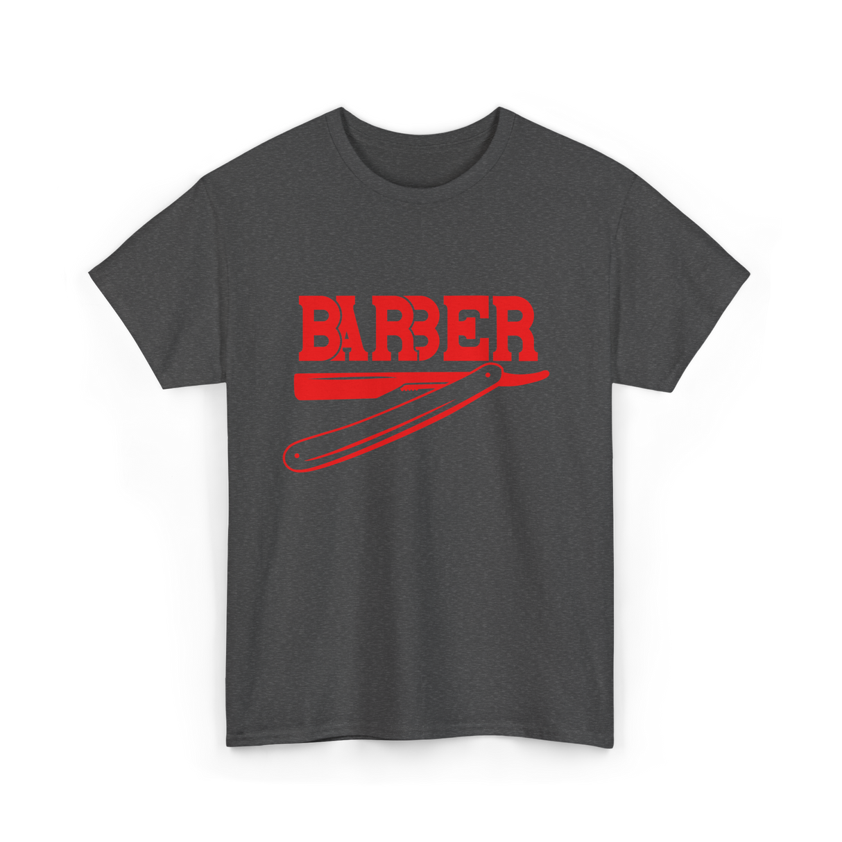 Barber Barbering Shaving Razor T-Shirt - Dark Heather