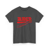 Barber Barbering Shaving Razor T-Shirt - Dark Heather