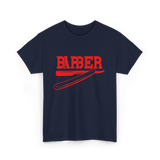 Barber Barbering Shaving Razor T-Shirt - Navy