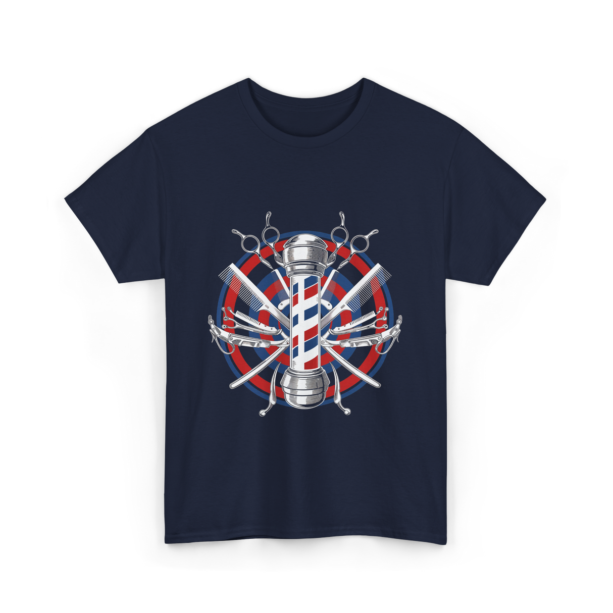 Barber Tools Barbershop Barbering T-Shirt - Navy