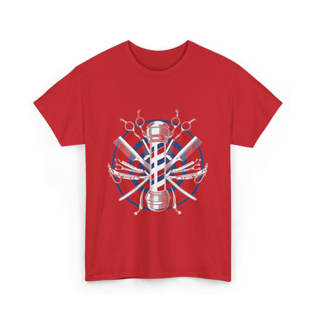 Barber Tools Barbershop Barbering T-Shirt - Red