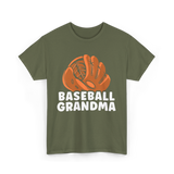 Baseball Baseballer Player Sport T-Shirt - Military Green