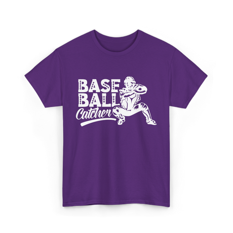 Baseball Catcher Sports Player T-Shirt - Purple