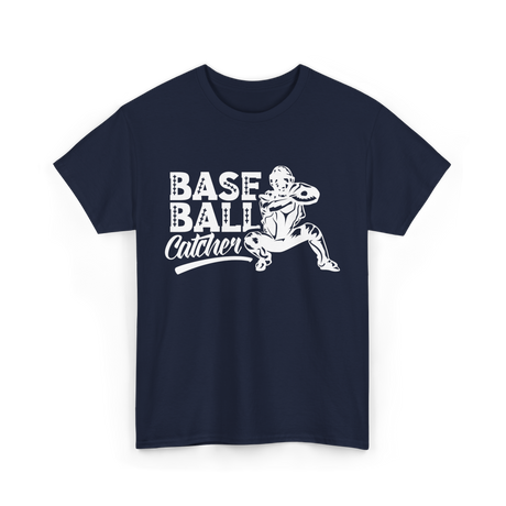 Baseball Catcher Sports Player T-Shirt - Navy