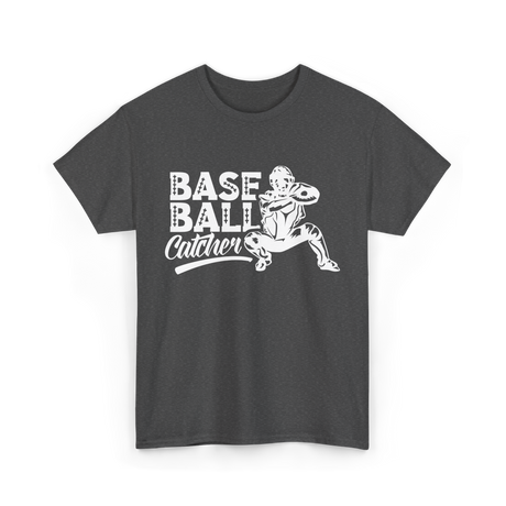 Baseball Catcher Sports Player T-Shirt - Dark Heather