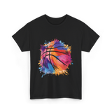 Basketball Art Youth Players Sport T-Shirt - Black