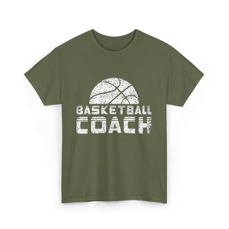 Basketball Coach Basketball Coaching T-Shirt - Military Green