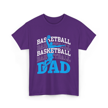 Basketball Dad Sports Player T-Shirt - Purple