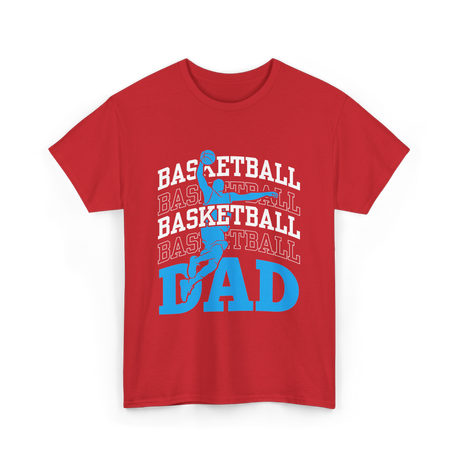 Basketball Dad Sports Player T-Shirt - Red