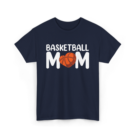 Basketball Mom Basketball T-Shirt - Navy