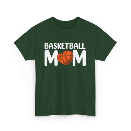 Basketball Mom Basketball T-Shirt - Forest Green