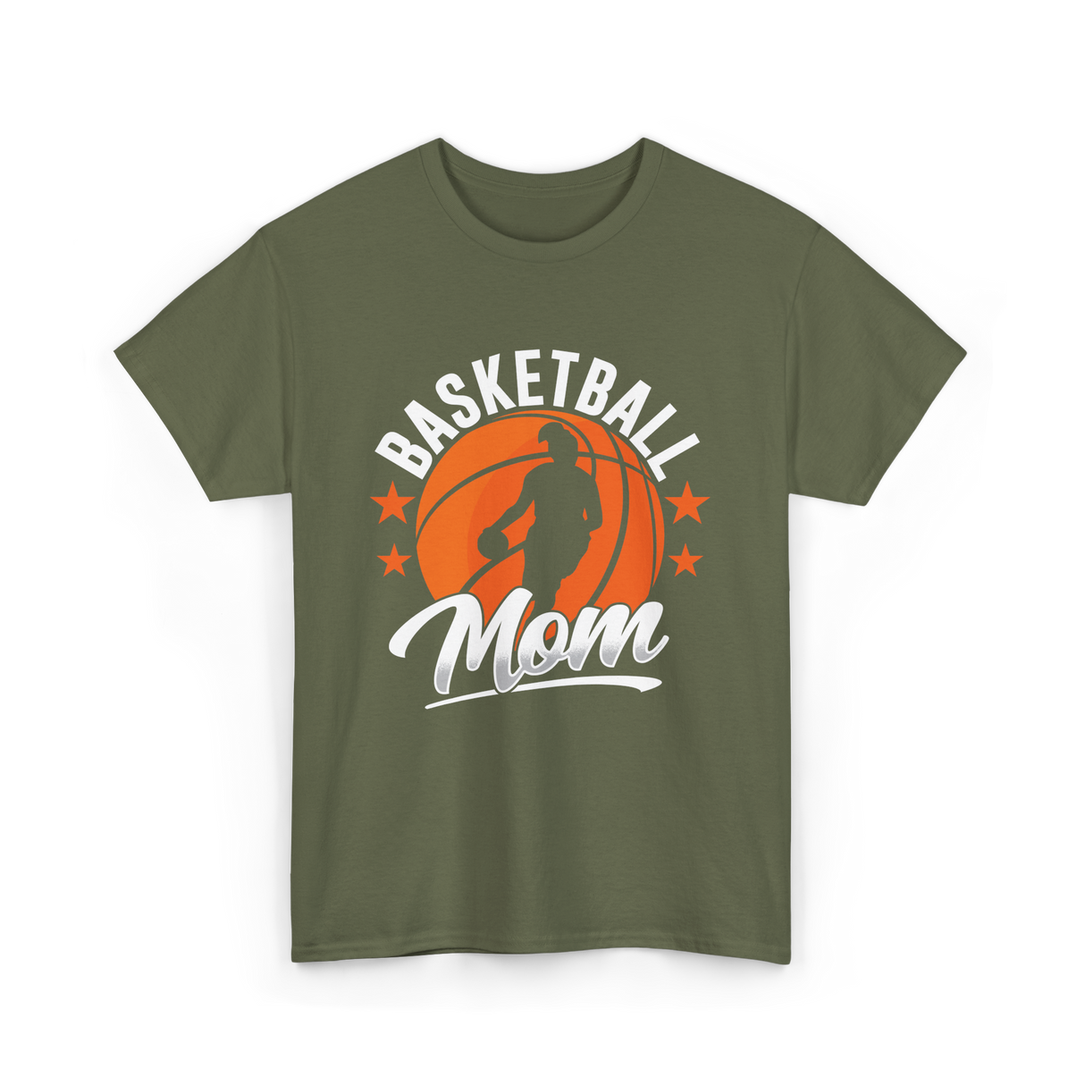 Basketball Mom Coach Player T-Shirt - Military Green