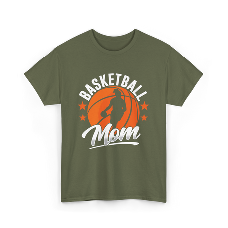 Basketball Mom Coach Player T-Shirt - Military Green