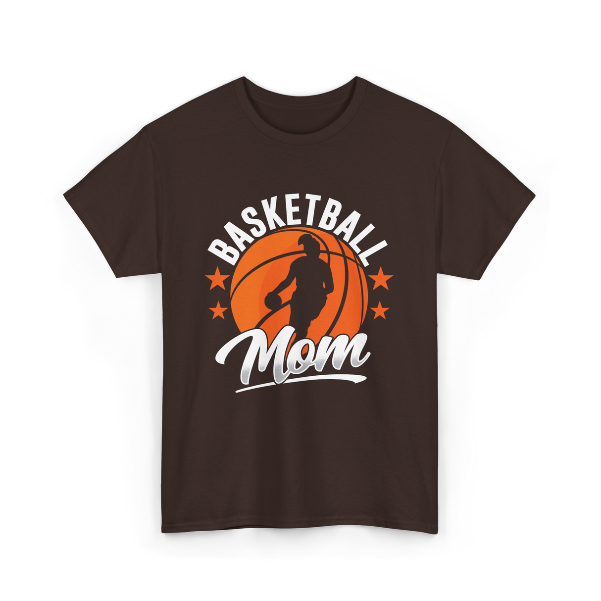 Basketball Mom Coach Player T-Shirt - Dark Chocolate