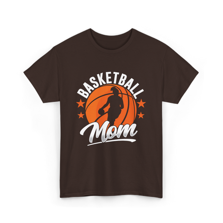 Basketball Mom Coach Player T-Shirt - Dark Chocolate