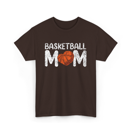 Basketball Mom Love Basketball T-Shirt - Dark Chocolate