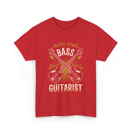 Bass Guitarist Musician Music Band T-Shirt - Red