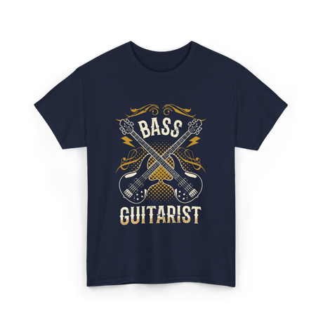 Bass Guitarist Musician Music Band T-Shirt - Navy