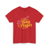 Bass Player Musician Guitar T-Shirt - Red
