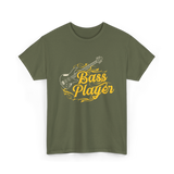 Bass Player Musician Guitar T-Shirt - Military Green