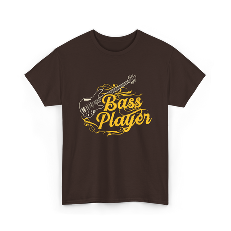 Bass Player Musician Guitar T-Shirt - Dark Chocolate