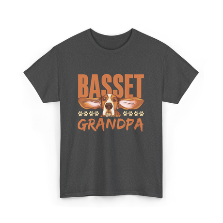 Basset Grandpa Basset Hound T-Shirt - Dark Heather