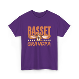 Basset Grandpa Basset Hound T-Shirt - Purple