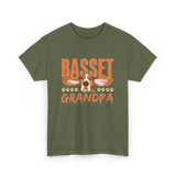 Basset Grandpa Basset Hound T-Shirt - Military Green