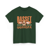 Basset Grandpa Basset Hound T-Shirt - Forest Green