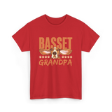 Basset Grandpa Basset Hound T-Shirt - Red