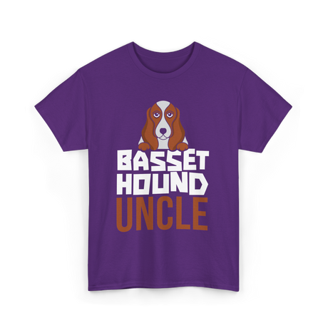 Basset Hound Uncle Dog Owner T-Shirt - Purple