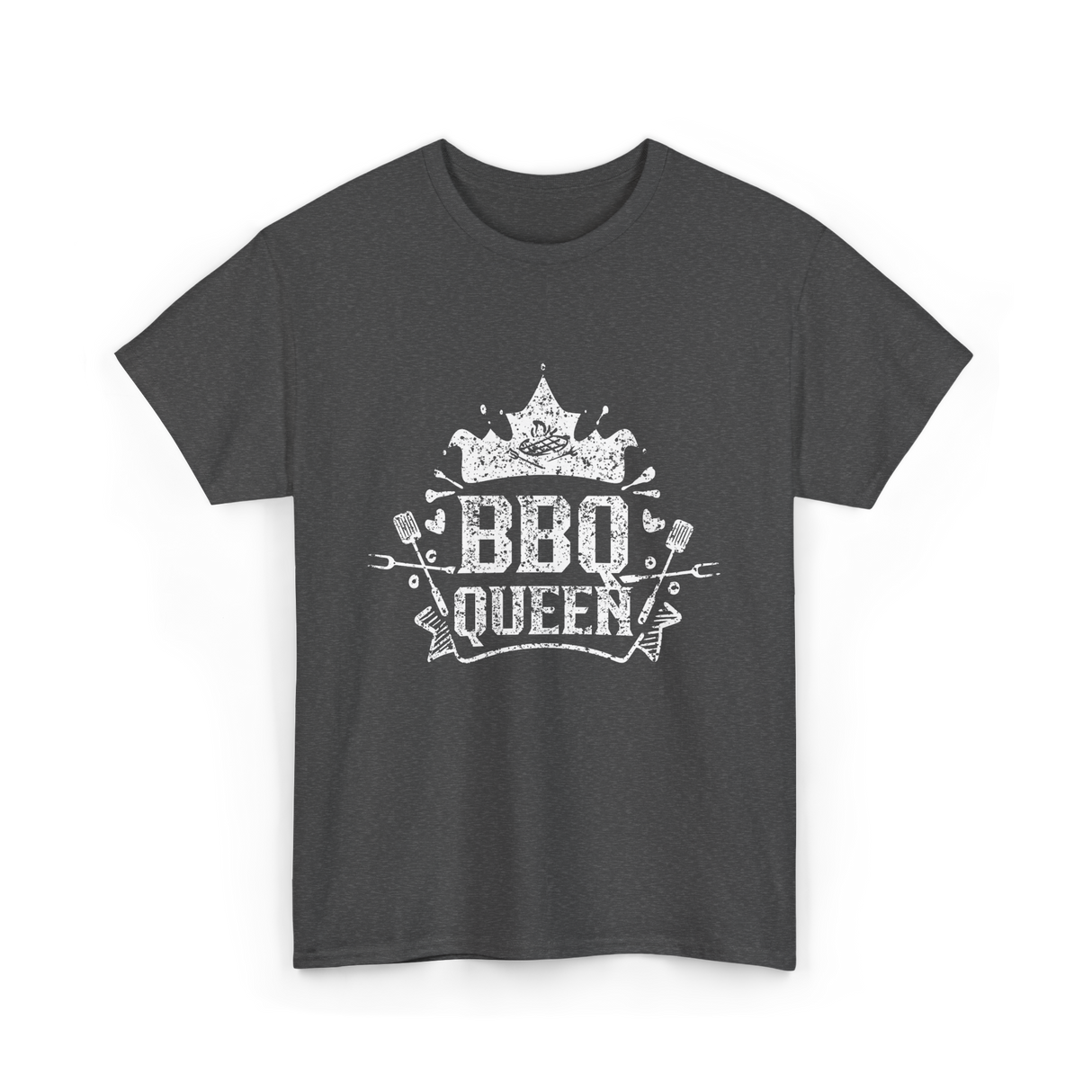 BBQ Queen Barbecue Grilling T-Shirt - Dark Heather