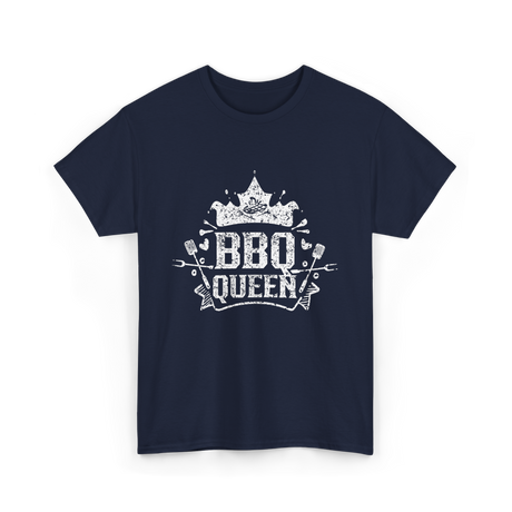 BBQ Queen Barbecue Grilling T-Shirt - Navy