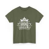 BBQ Queen Barbecue Grilling T-Shirt - Military Green