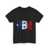 BBQ Texas Flag Barbecue T-Shirt - Black