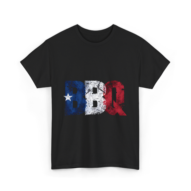 BBQ Texas Flag Barbecue T-Shirt - Black