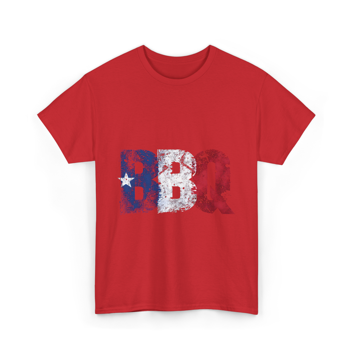 BBQ Texas Flag Barbecue T-Shirt - Red