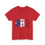 BBQ Texas Flag Barbecue T-Shirt - Red