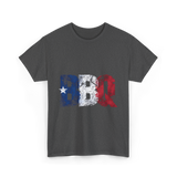 BBQ Texas Flag Barbecue T-Shirt - Dark Heather