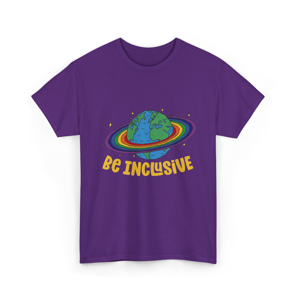 Be Inclusive Rainbow Pride Inclusion T-Shirt - Purple