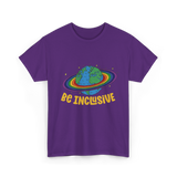 Be Inclusive Rainbow Pride Inclusion T-Shirt - Purple