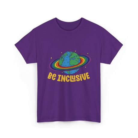 Be Inclusive Rainbow Pride Inclusion T-Shirt - Purple