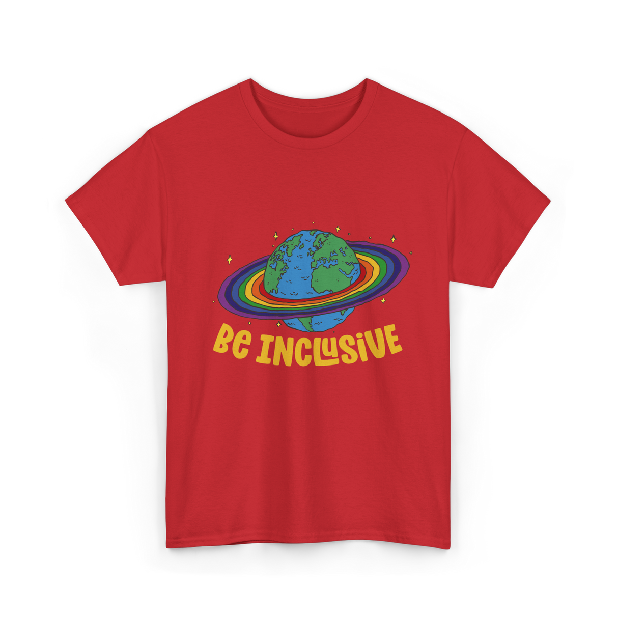 Be Inclusive Rainbow Pride Inclusion T-Shirt - Red