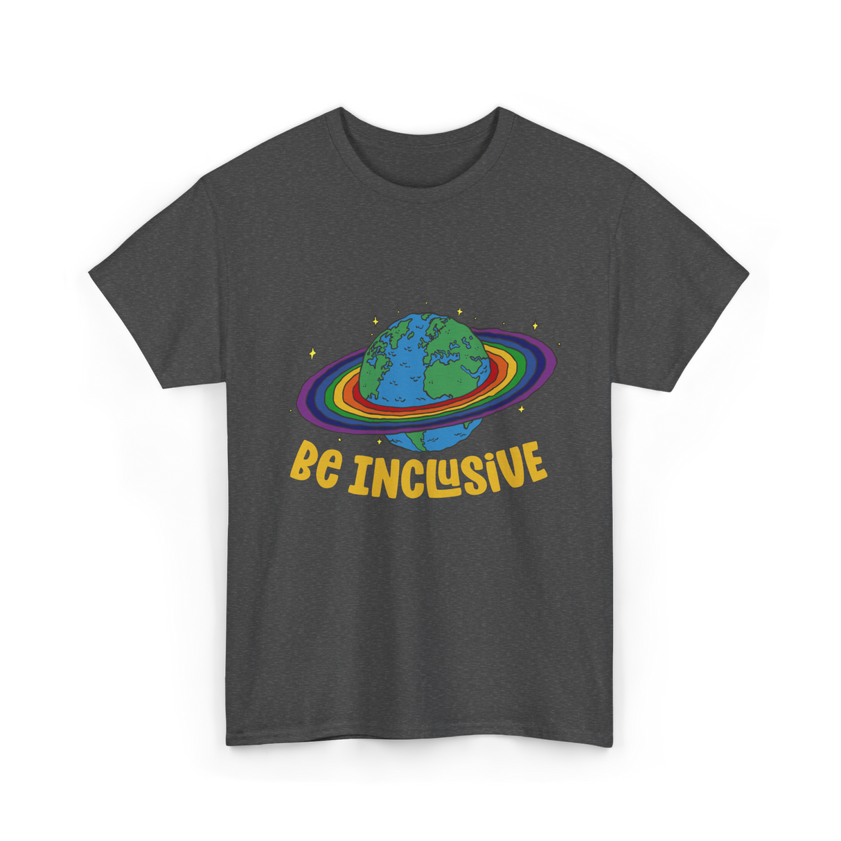 Be Inclusive Rainbow Pride Inclusion T-Shirt - Dark Heather