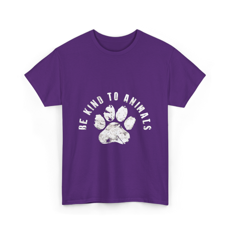 Be Kind to Animals Animal Rights T-Shirt - Purple