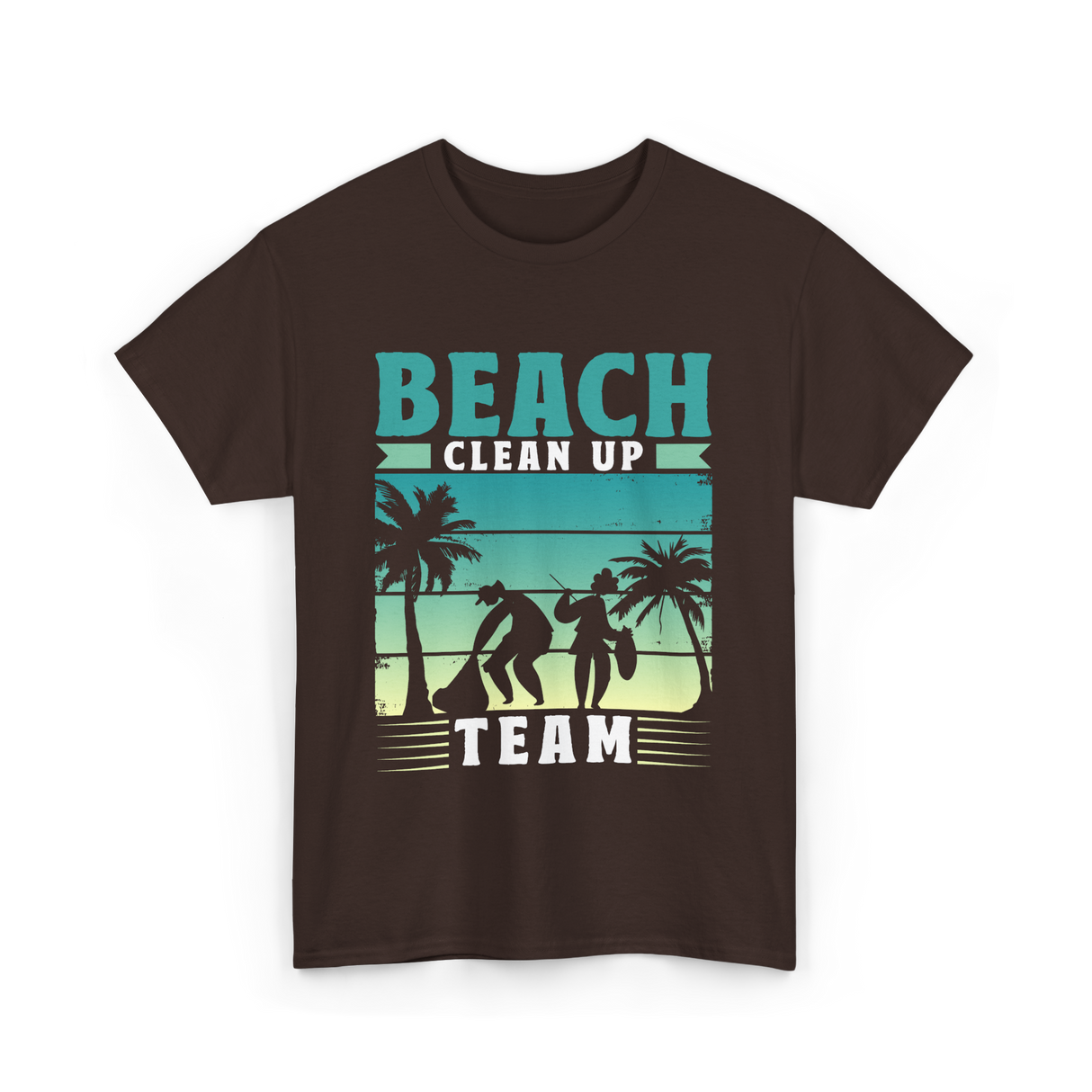 Beach Team Cleanup T-Shirt - Dark Chocolate