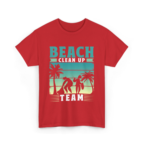 Beach Team Cleanup T-Shirt - Red