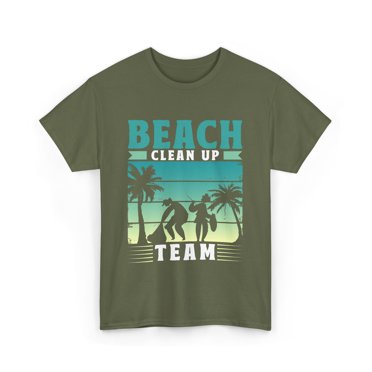 Beach Team Cleanup T-Shirt - Military Green