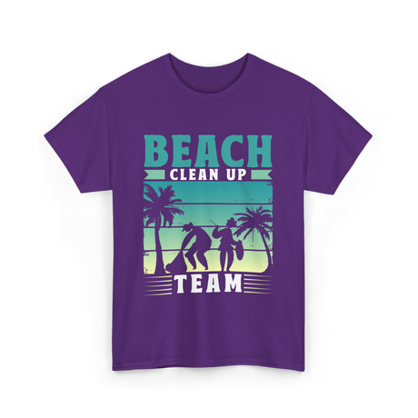 Beach Team Cleanup T-Shirt - Purple